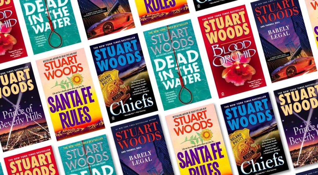 What type of "fiction" does Stuart Woods primarily write?